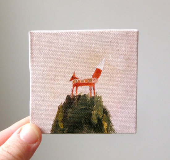 550x518 Tiny Paintings To Melt Your Winter Heart (Oh Chalet) - Tiny Painting