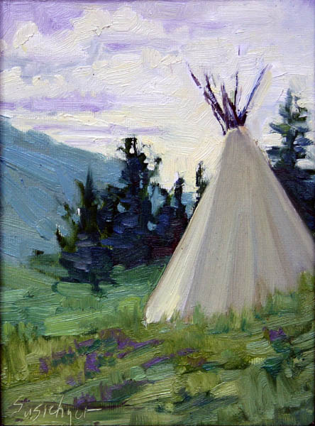 444x600 Painting Outside The Box - Tipi Painting