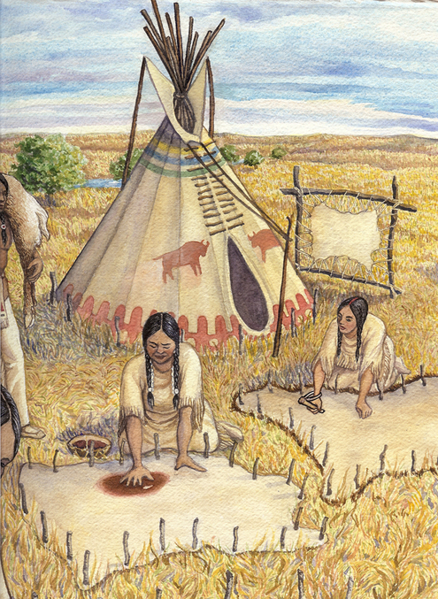 495x677 Sioux Tipi - Tipi Painting
