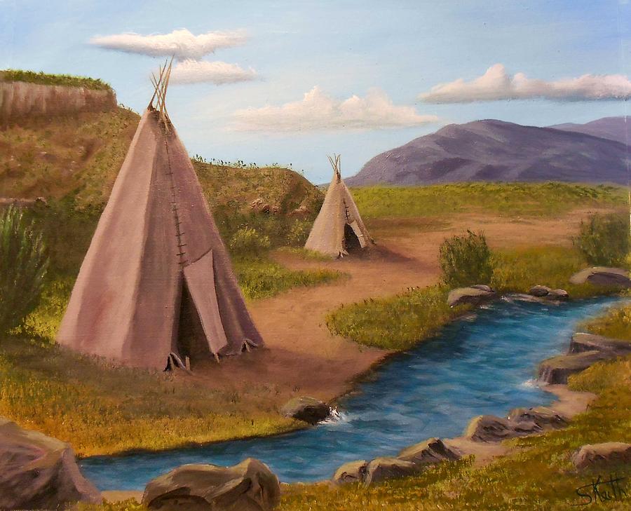 900x729 Tipi Paintings - Tipi Painting
