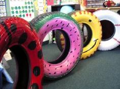 236x176 Painted tire swings How To Build A Tire Swing + 5 Free Plans - Tire Painting