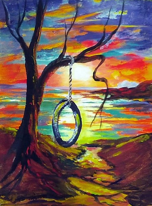 515x700 Tire Swing - Tire Swing Painting