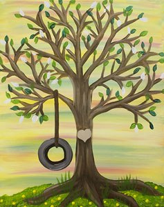 237x300 Life Is Just A Tire Swing - Tire Swing Painting