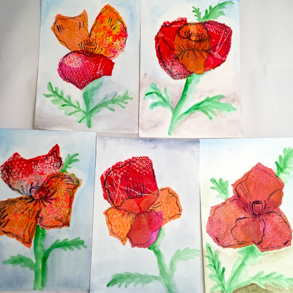 600x600 Tissue Paper Paintings Tutorial - Tissue Painting