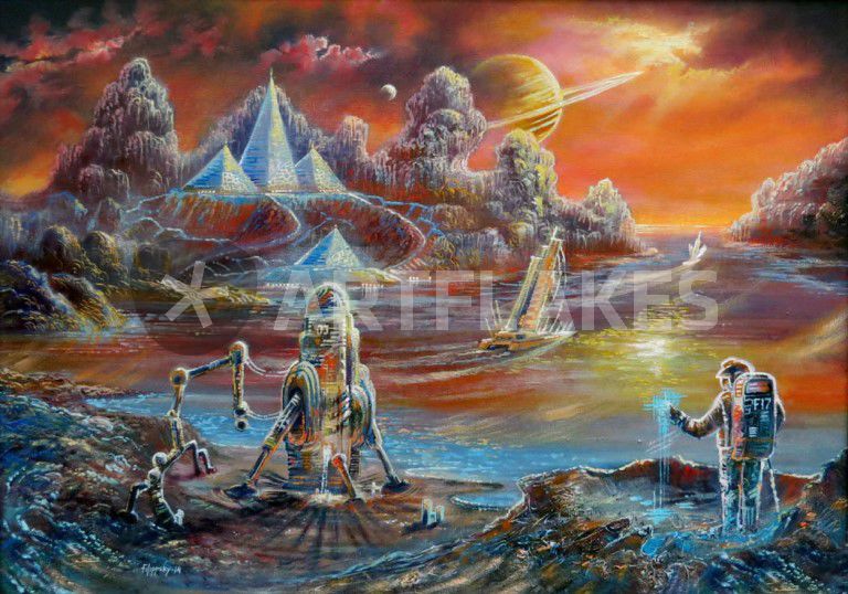 768x538 Segel Titan. Painting Art Prints And Posters By Victor Filippsky - Titan Painting