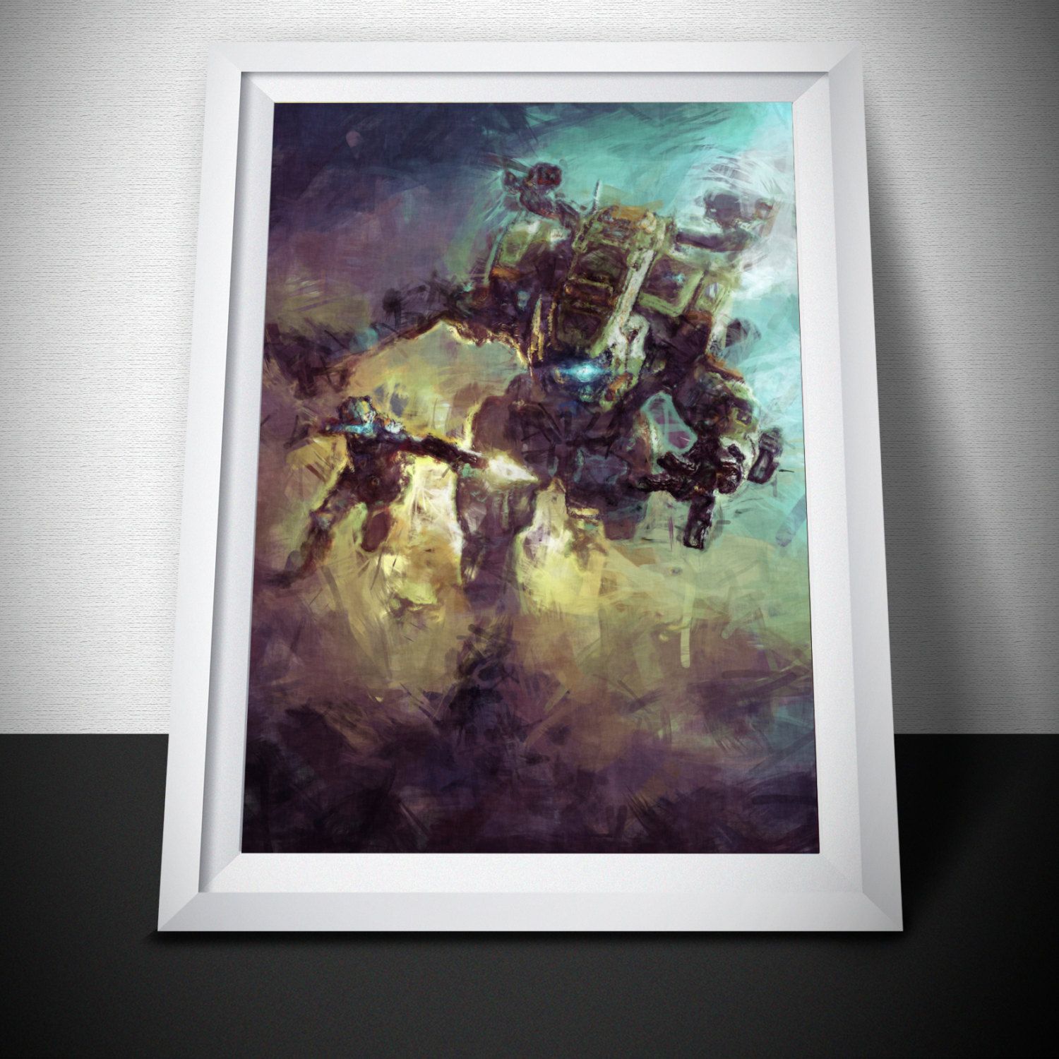 1500x1500 Titanfall 2 Poster. Titan Painting Print. Mounted Canvas Available - Titan Painting