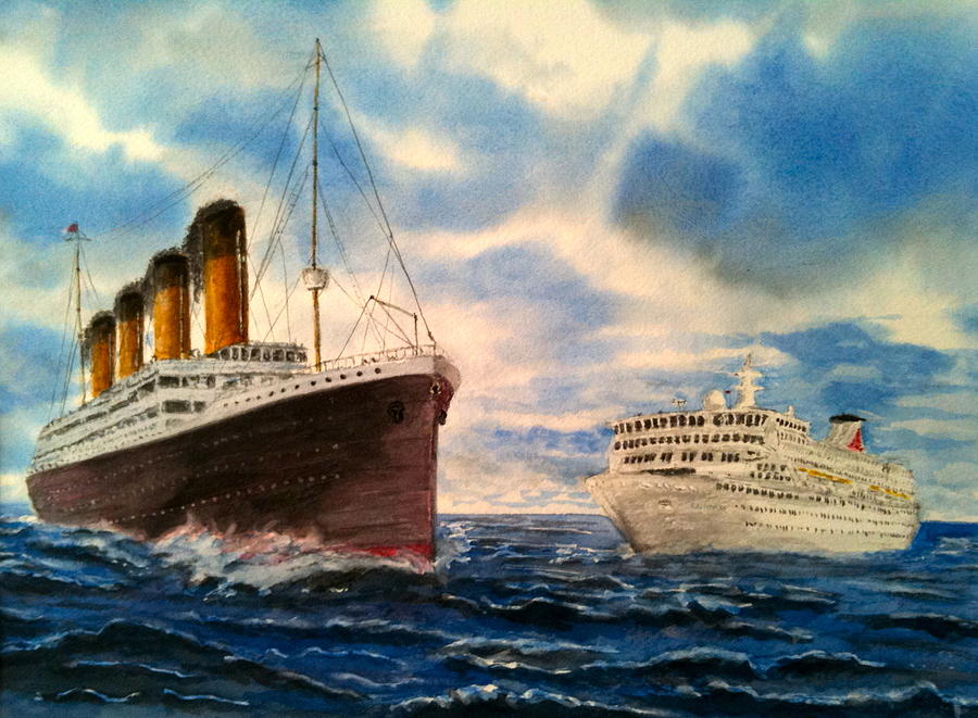 900x661 Titanic Meets Balmoral Painting By Brian Longman - Titanic Painting