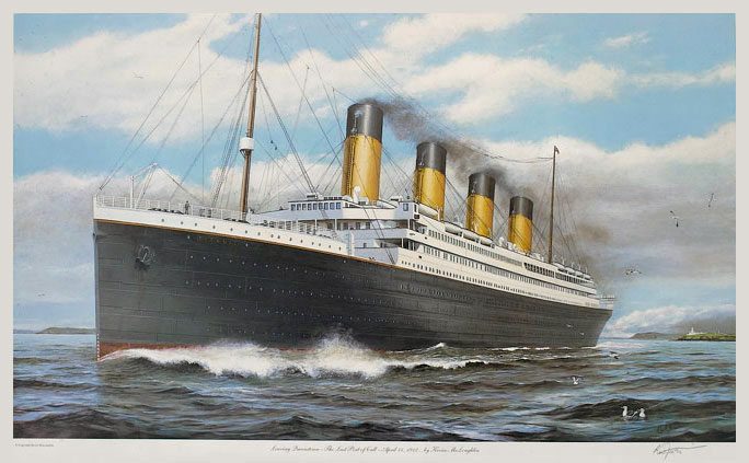 684x423 Titanic Painting And Prints - Titanic Painting