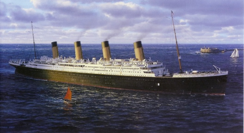 850x464 Titanic Painting By Kipfox32 - Titanic Painting