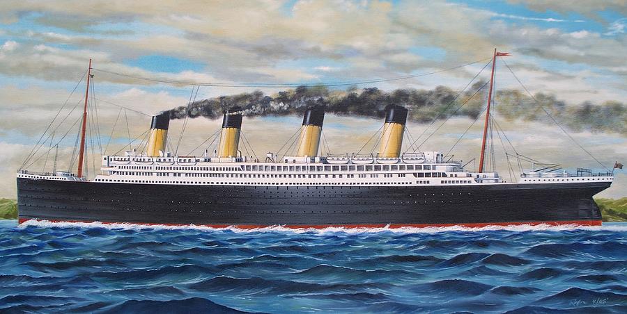 900x452 Titanic Painting By Rb Mcgrath - Titanic Painting