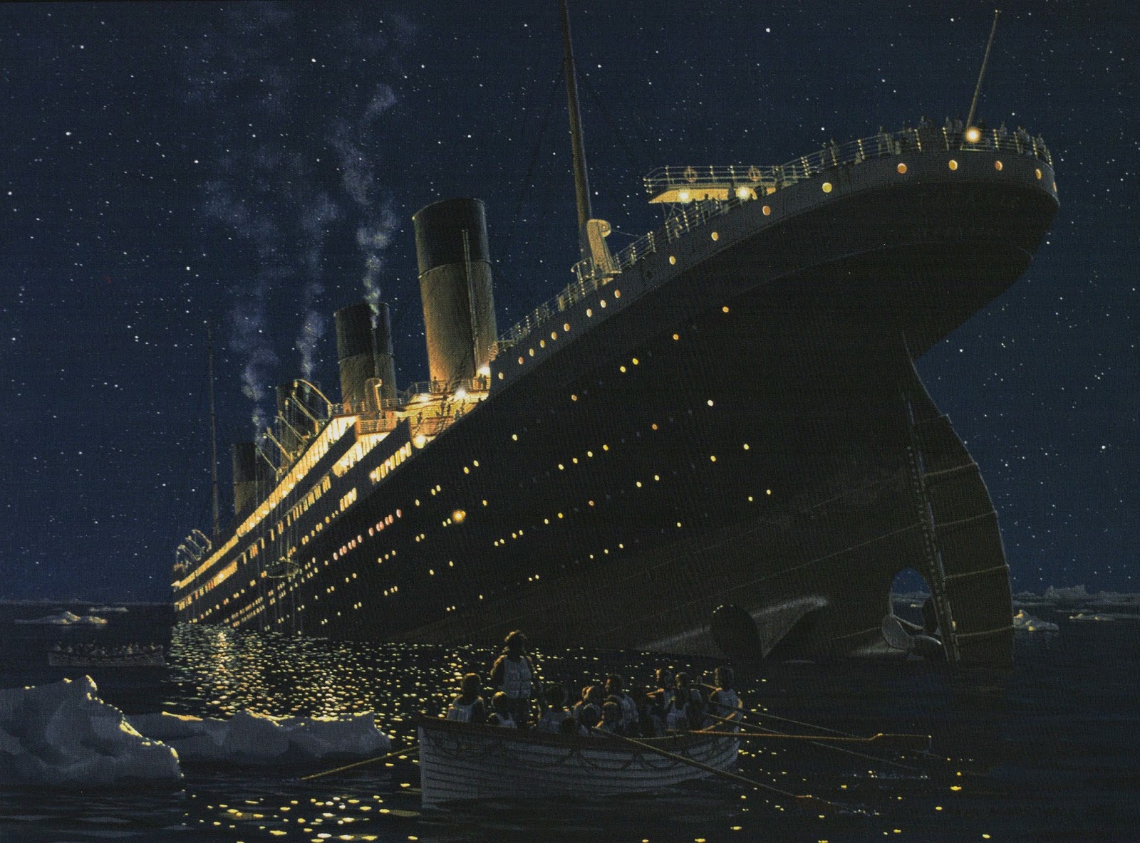 Titanic Sinking Painting at PaintingValley.com | Explore collection of ...