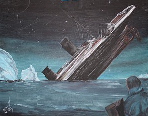 Titanic Sinking Painting At Paintingvalley Com Explore