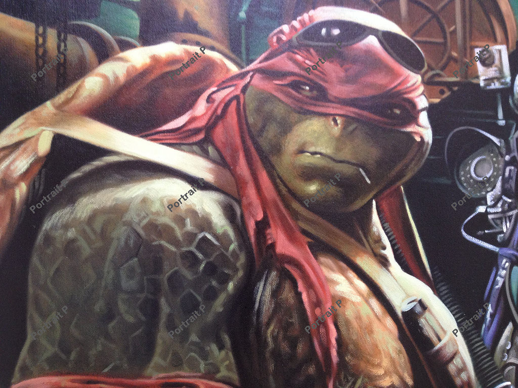 1024x768 Tmnt Ninja Turtles Oil Painting Hand Paintedrt Canvas Not - Tmnt Painting