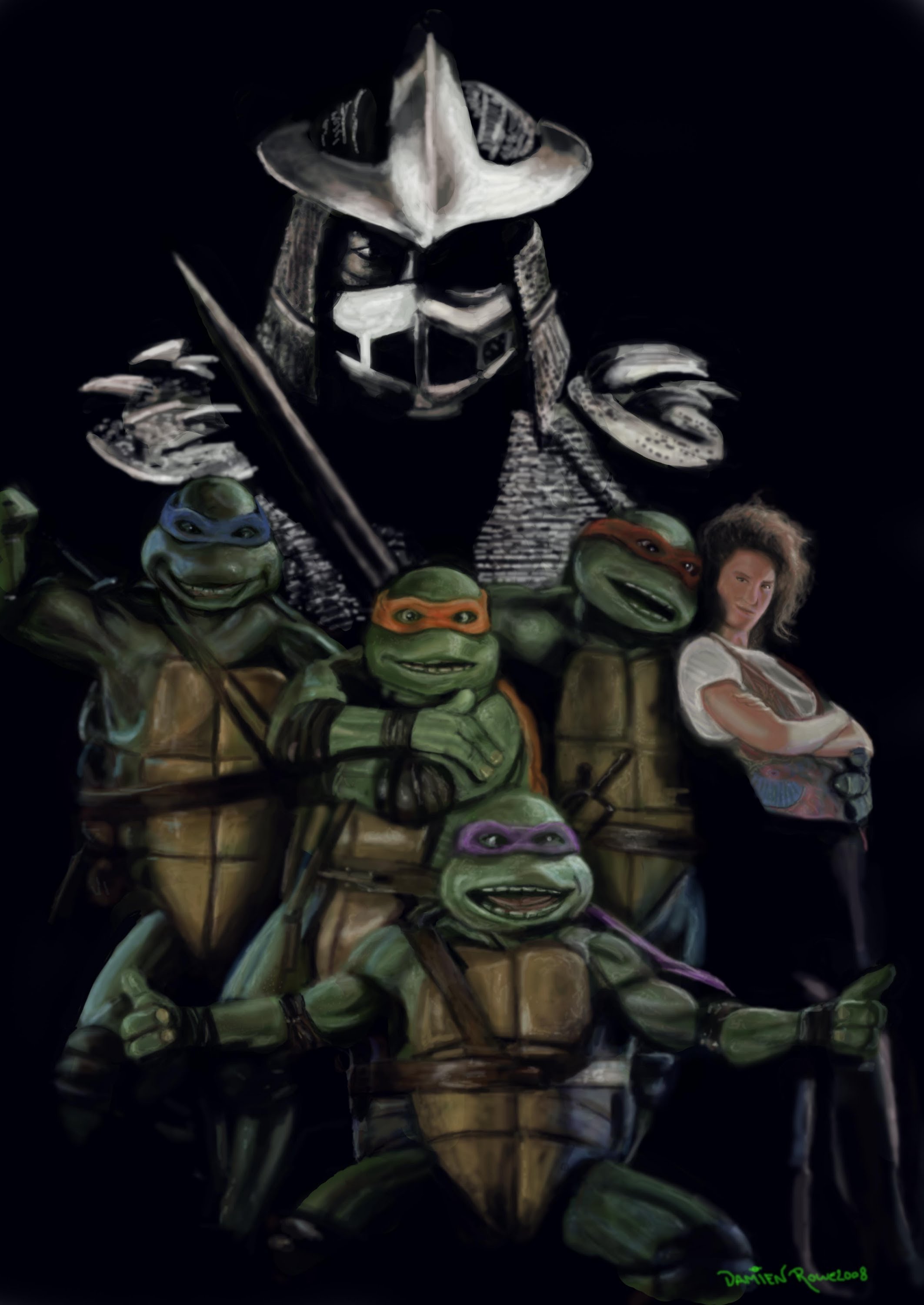 2125x3000 Teenage Mutant Ninja Turtles Mouse Speed Painting By Damien Rowe - Tmnt Painting