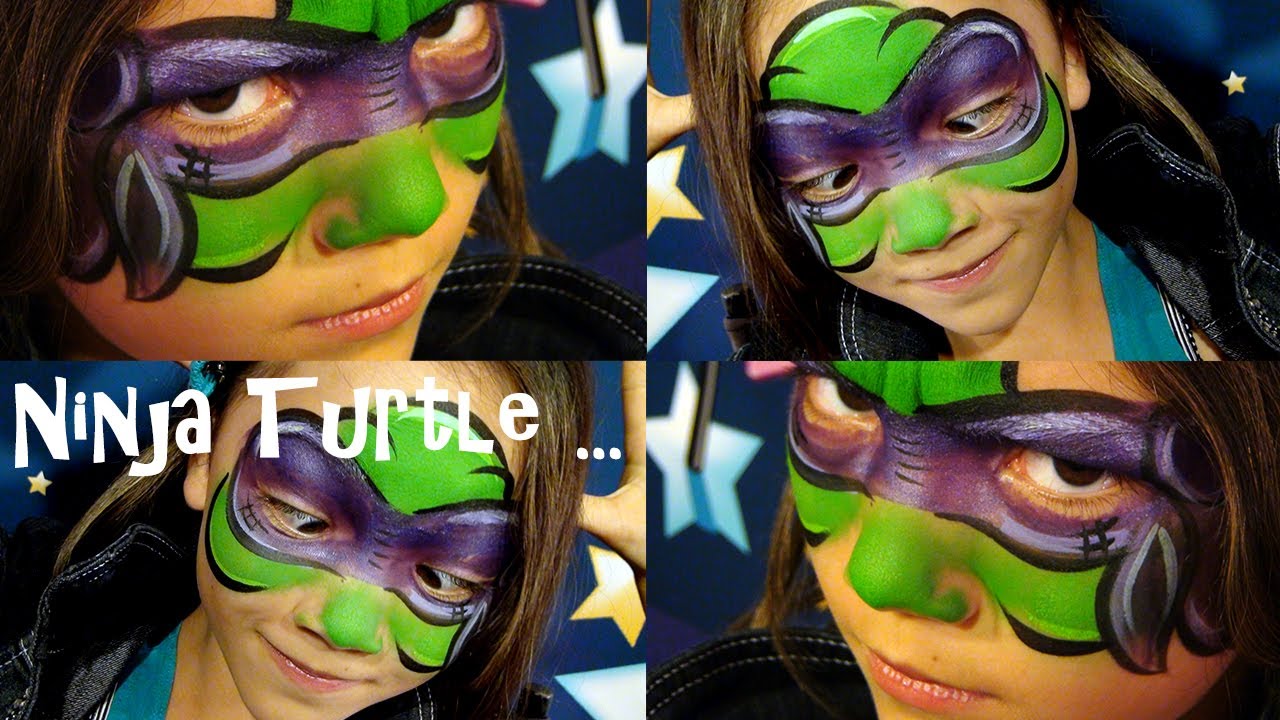1280x720 Teenage Mutant Ninja Turtles Face Painting Tutorial - Tmnt Painting