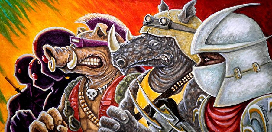 900x437 Tmnt Showdown 2 Painting By Al Molina - Tmnt Painting