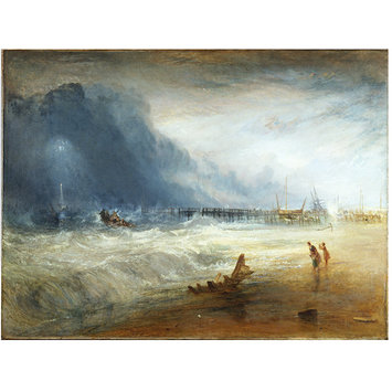 355x355 Life Boat And Manby Apparatus Going Off To A Stranded Vessel - To The Rescue Painting