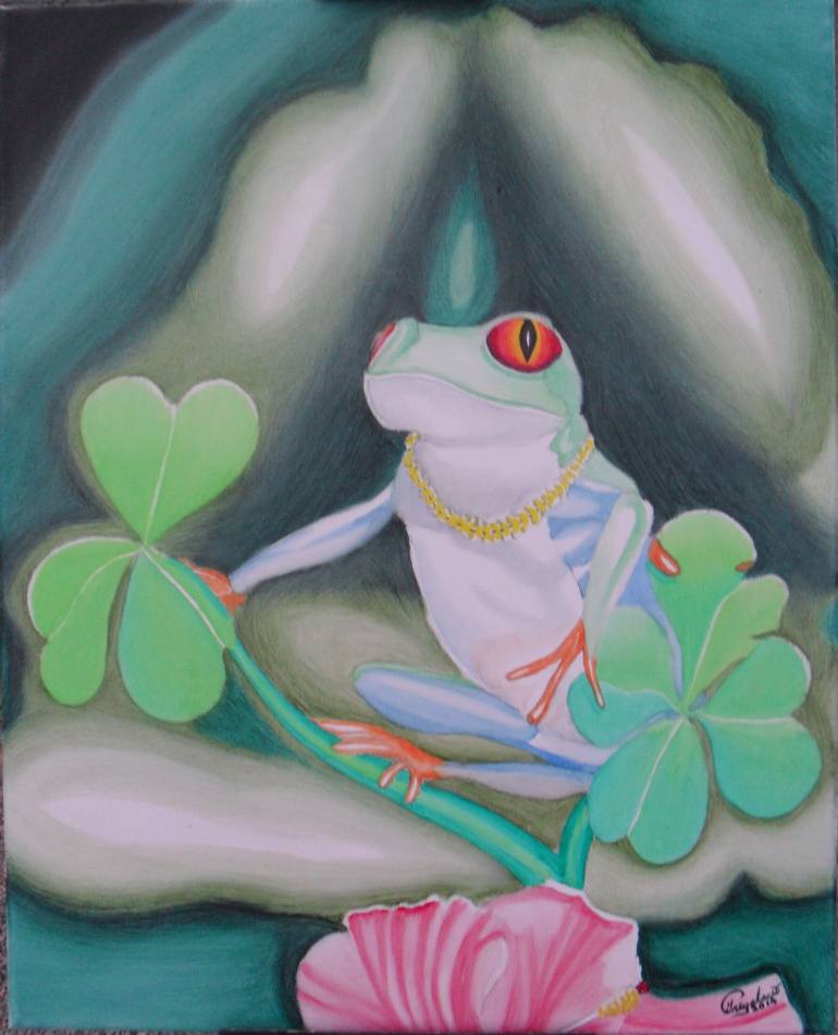 770x951 Saatchi Art Lucky Toad Painting By Greg Palacio - Toad Painting