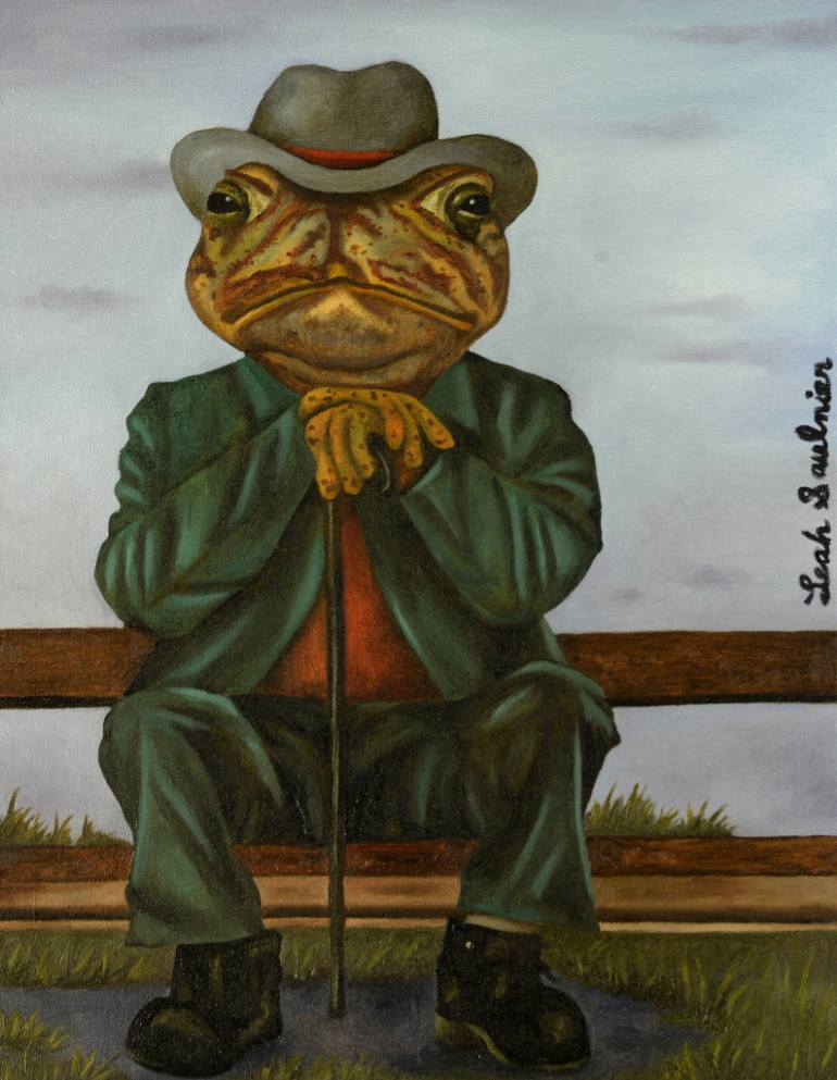 770x993 Saatchi Art The Wise Toad Painting By Leah Saulnier - Toad Painting