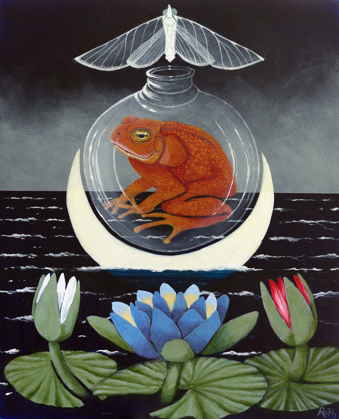 1400x1728 The Poison Toad Surreal Painting And Prints Harold Roth, Artist - Toad Painting