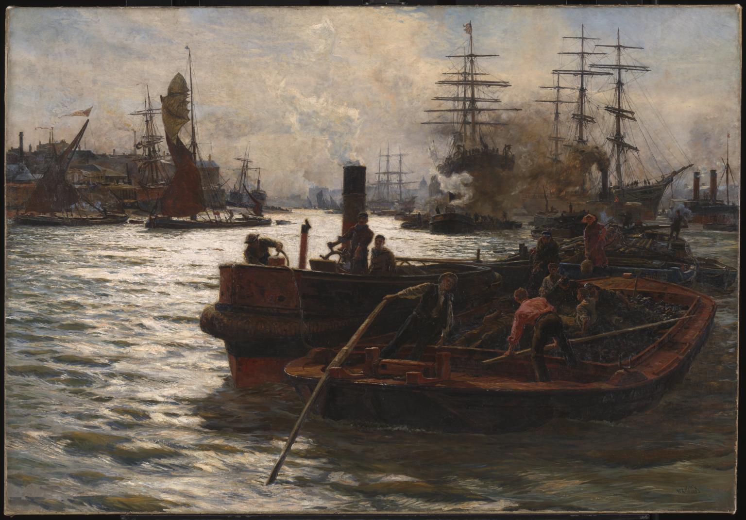 1536x1072 Toil, Glitter, Grime And Wealth On A Flowing Tide', William Lionel - Toil Painting