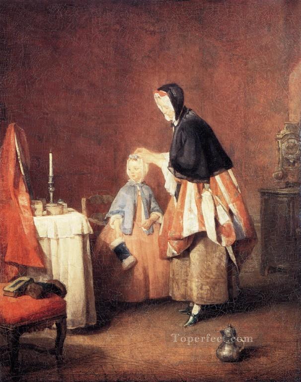 606x768 Toil Jean Baptiste Simeon Chardin Painting In Oil For Sale - Toil Painting