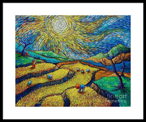 600x503 Toil Today Dream Tonight Diptych Painting Number 1 After Van Gogh - Toil Painting