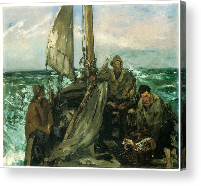 665x617 Toilers Of The Sea Acrylic Print By Edouard Manet - Toilers Of The Sea Painting
