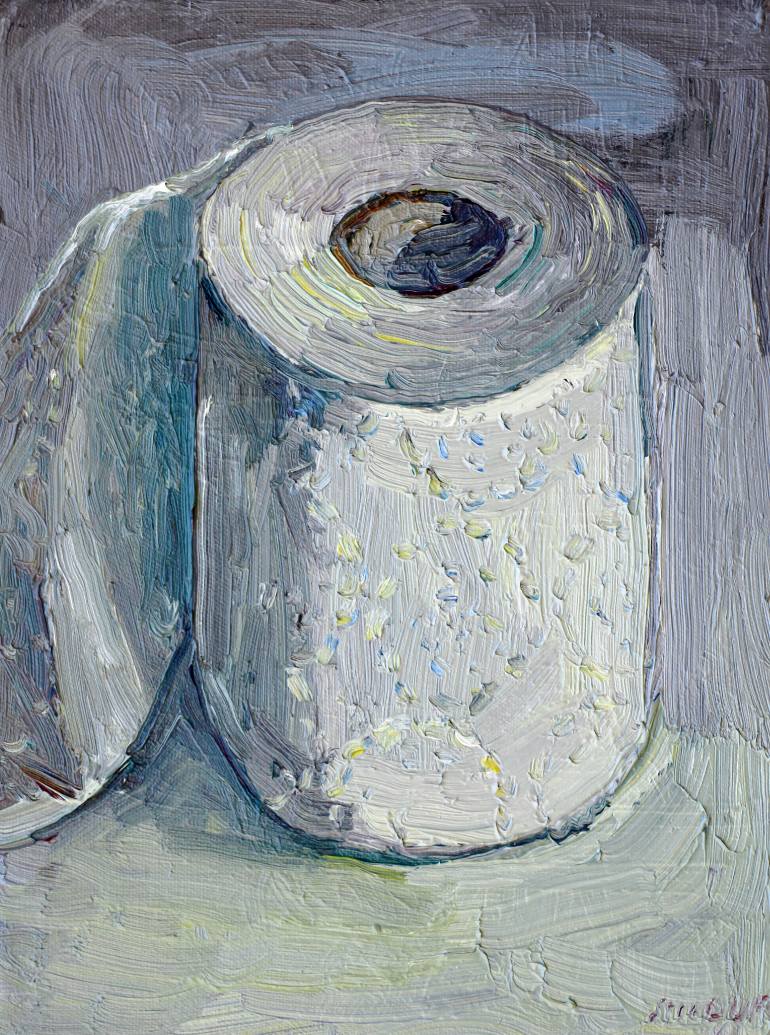 770x1035 Saatchi Art Toilet Paper Roll - Toilet Painting