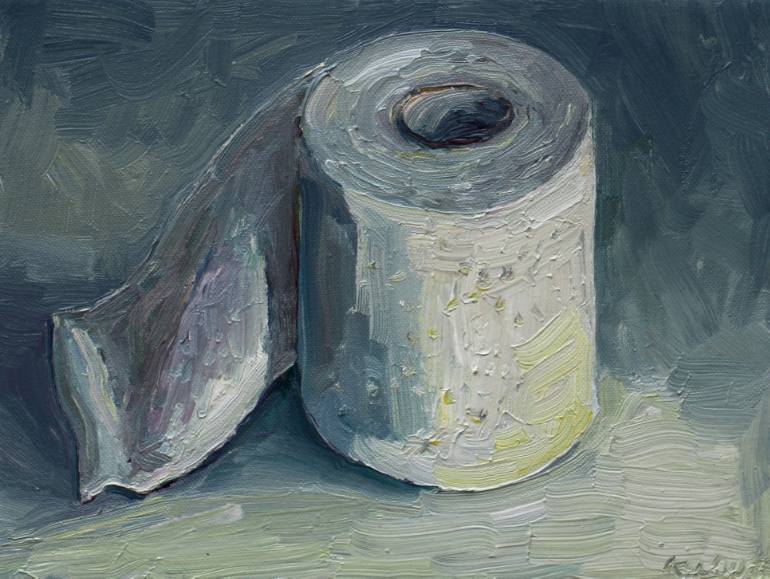 770x579 Saatchi Art Toilet Paper Roll - Toilet Painting