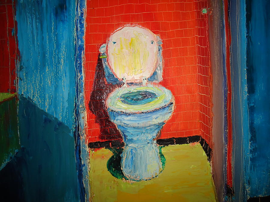 900x675 Toilet Painting Painting By John Geannaris - Toilet Painting