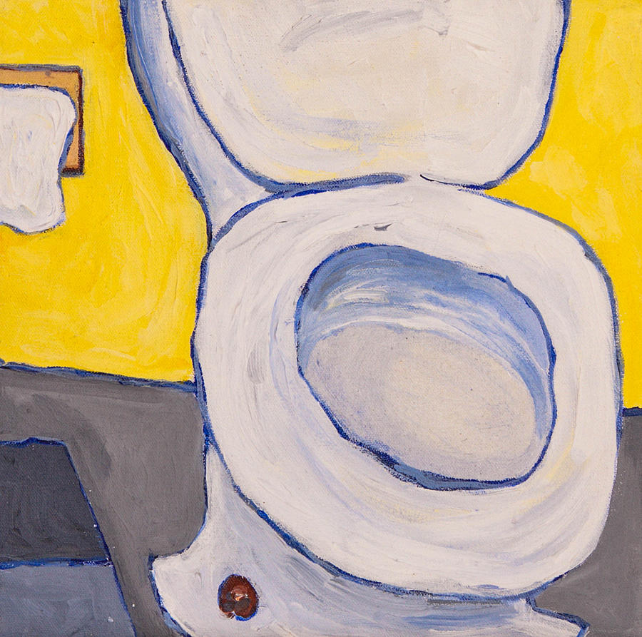 900x893 Van Gogh's Toilet Painting By Claire Wentzel - Toilet Painting