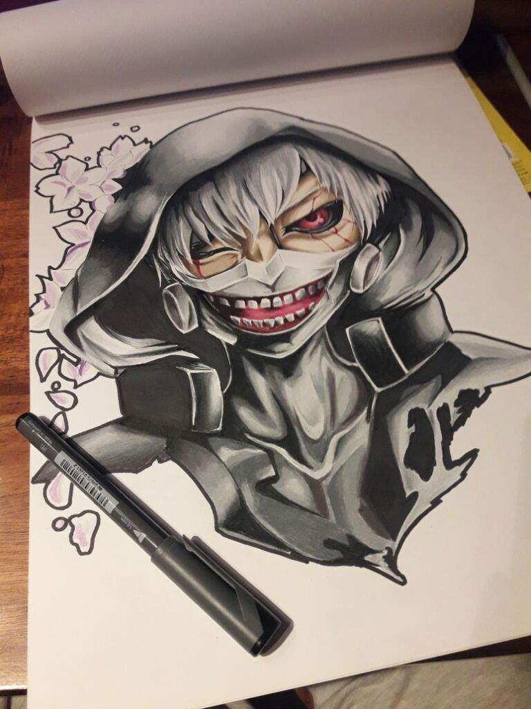 768x1024 Painting Ken Kaneki From Tokyo Ghoul Steemit - Tokyo Ghoul Painting