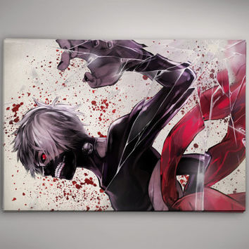 354x354 Tokyo Ghoul Kaneki Ken Anime Watercolor From Epicshoppe On Etsy - Tokyo Ghoul Painting