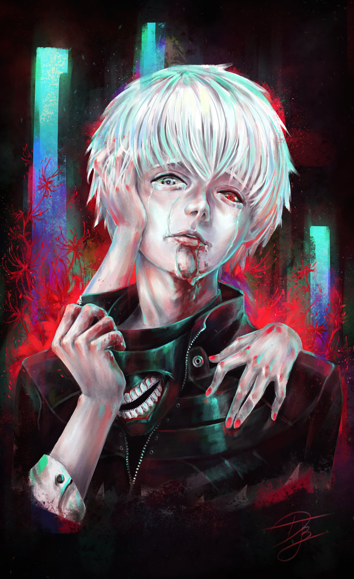 699x1142 Tokyo Ghoul Kaneki Speed Painting By Djbshadow - Tokyo Ghoul Painting