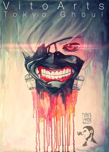 367x514 Tokyo Ghoul Fanart By Vitoarts - Tokyo Ghoul Painting