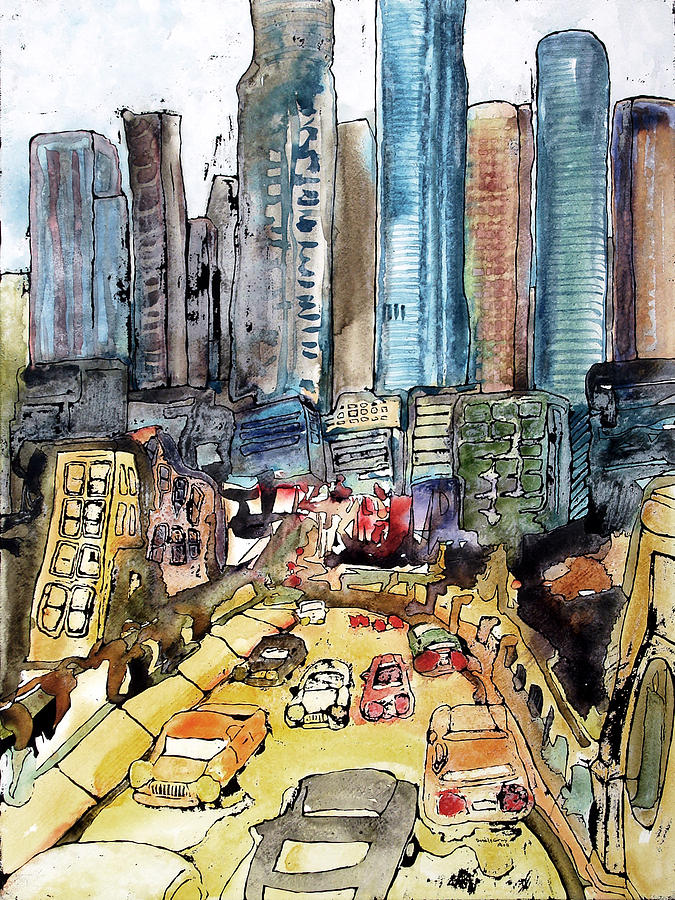 675x900 Meet Me In Little Tokyo Painting By Daniel Gray - Tokyo Painting