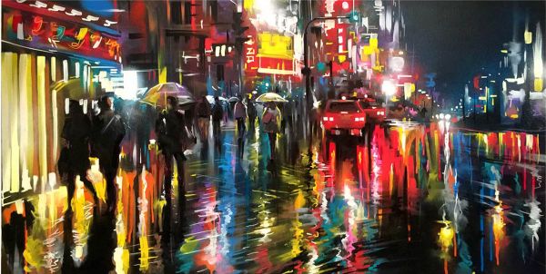 600x302 Tokyo Lights' - Tokyo Painting