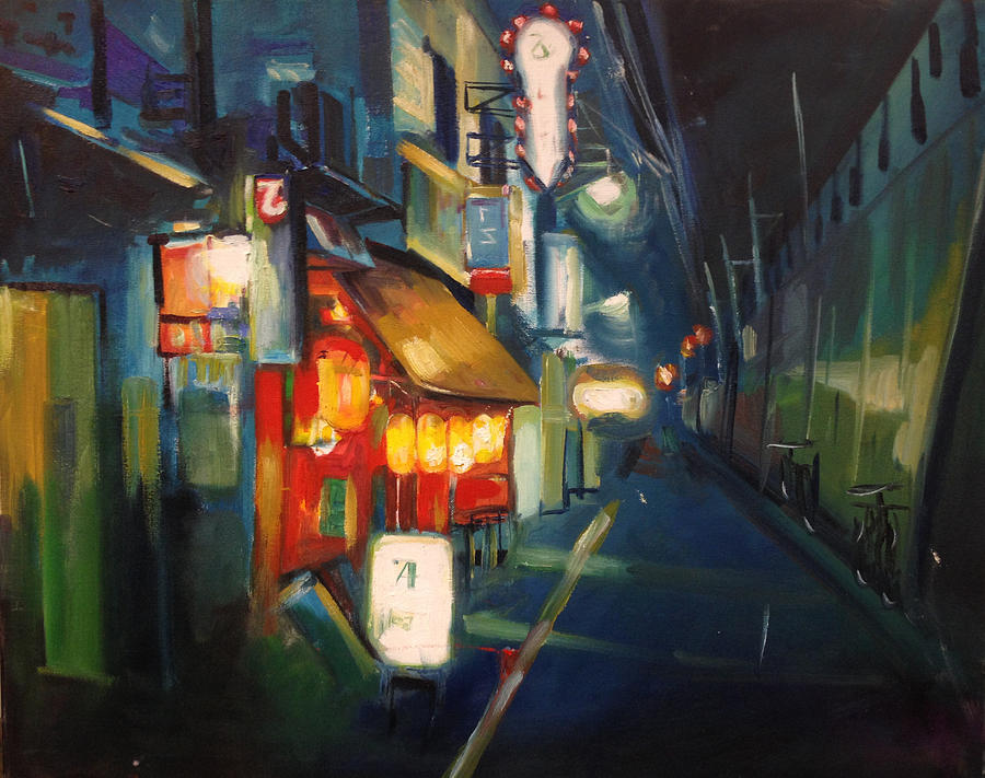 900x711 Tokyo Night Painting By Utsav Adhikari - Tokyo Painting