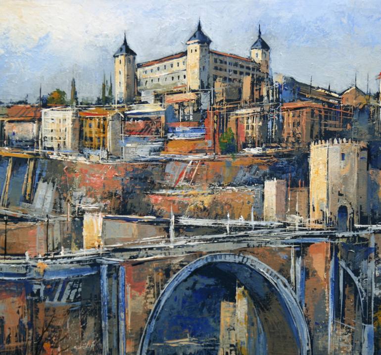 770x718 Saatchi Art View Of Toledo Painting By Behshad Arjomandi - Toledo Painting