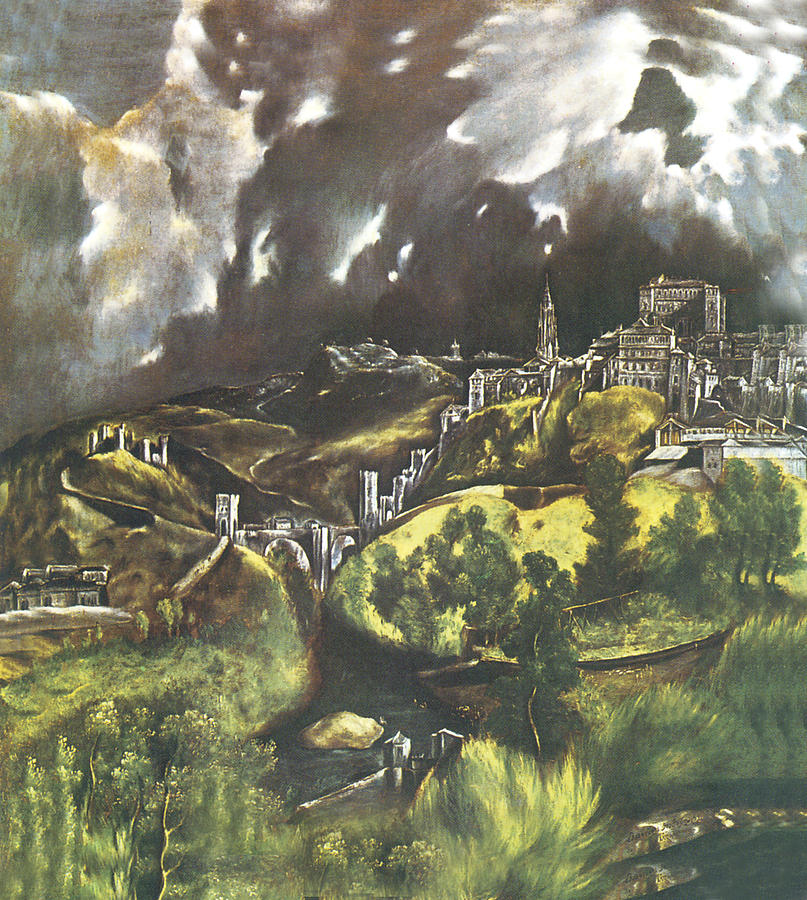 807x900 View Of Toledo Ohio Painting By El Greco - Toledo Painting