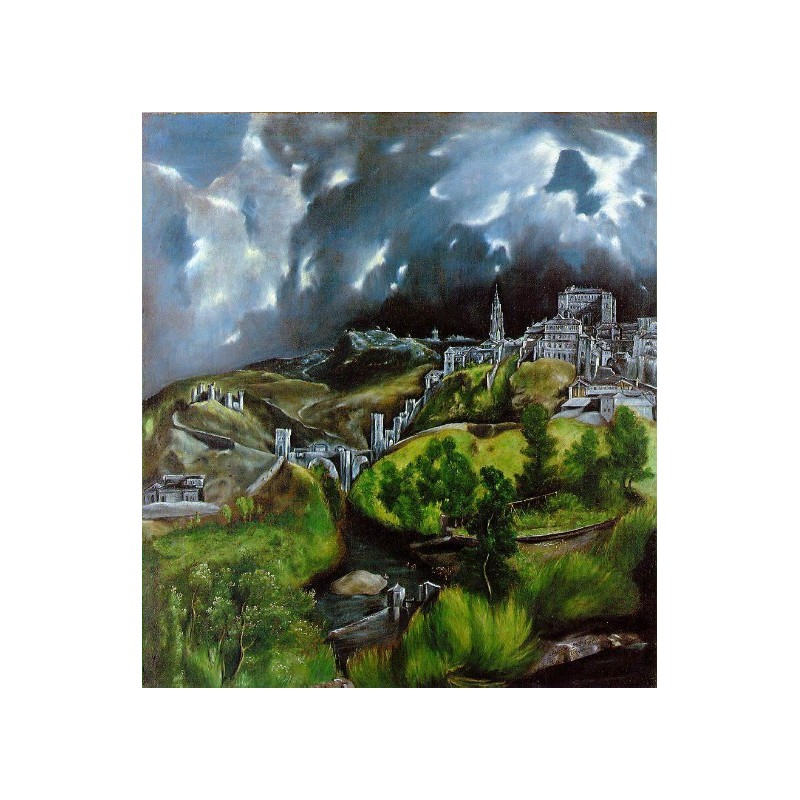 800x800 View Of Toledo By El Greco Art Gallery Oil Painting Reproductions - Toledo Painting
