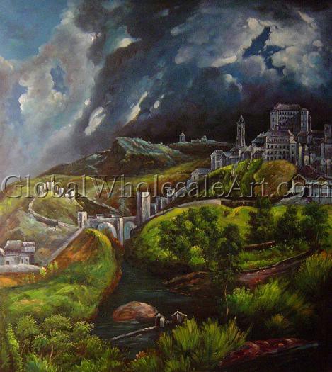 469x525 El Greco - Toledo Painting