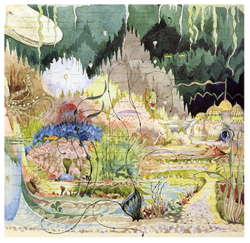 500x486 Tolkien Estate The Gardens Of The Merking's Palace (Roverandom) - Tolkien Painting