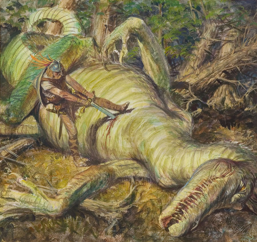 900x847 Tolkien Art On Auction - Tolkien Painting