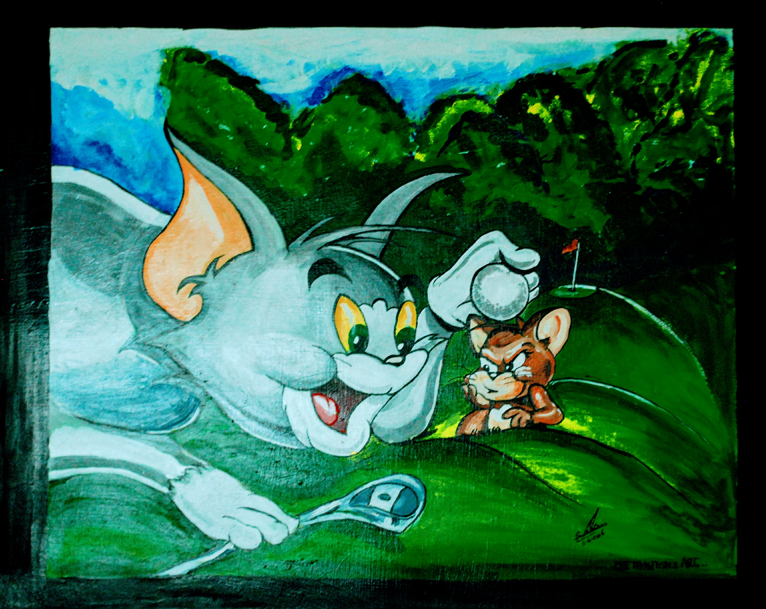 Tom And Jerry Painting at PaintingValley.com | Explore collection of ...