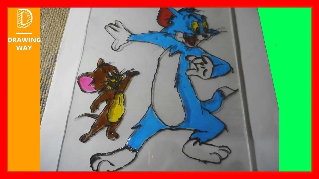 1280x720 Tom And Jerry Glass Painting - Tom And Jerry Painting