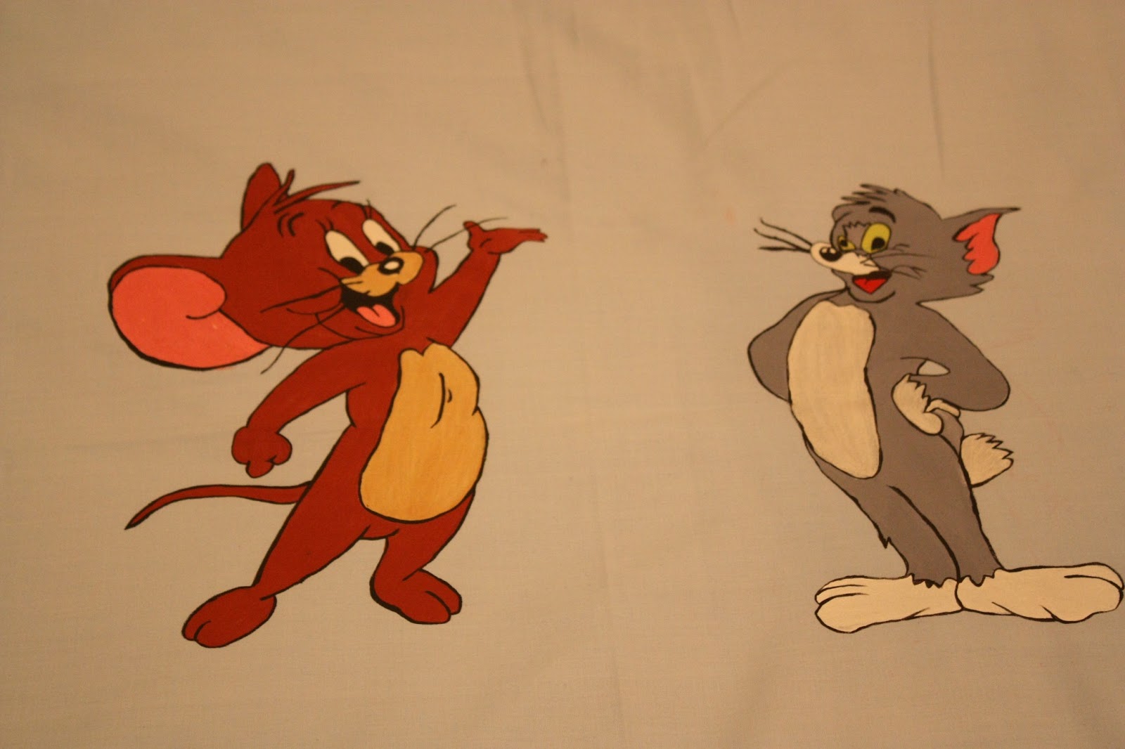 1600x1066 My World Of Stitching Fabric Painting ~tom Amp Jerry - Tom And Jerry Painting