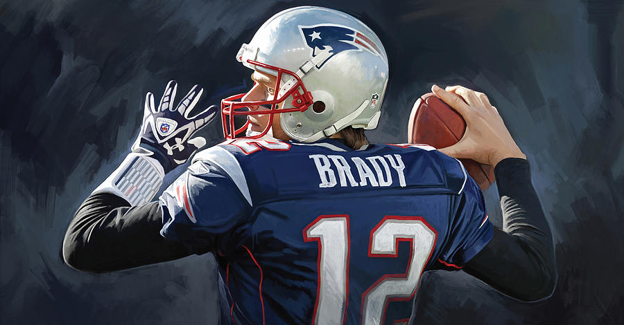 900x470 Tom Bradyrtwork Painting By Sheraz - Tom Brady Painting