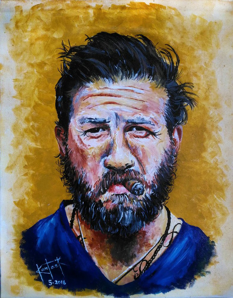 791x1010 Portrait Of Tom Hardy By Karteekondv - Tom Hardy Painting
